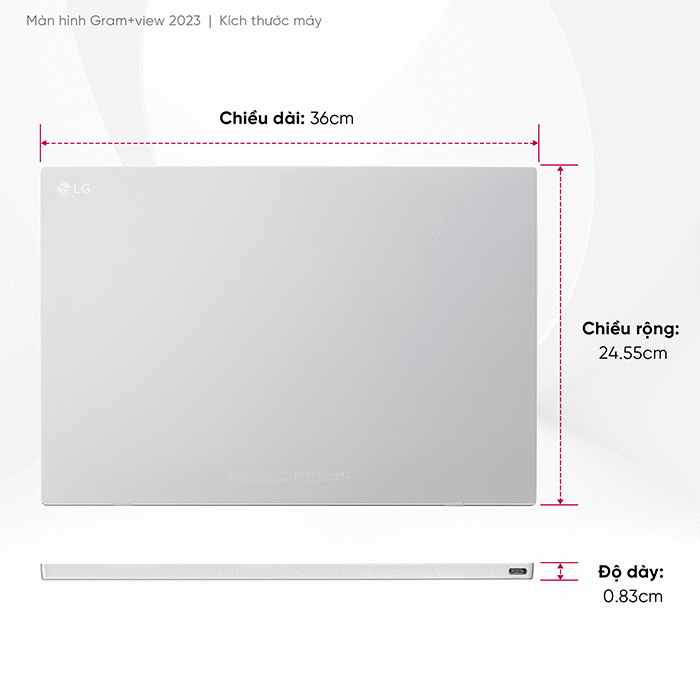 Màn Hình Di Động LG Gram View 16MR70.ASDA5 16 inch 2K WQXGA IPS Hàng chính hãng