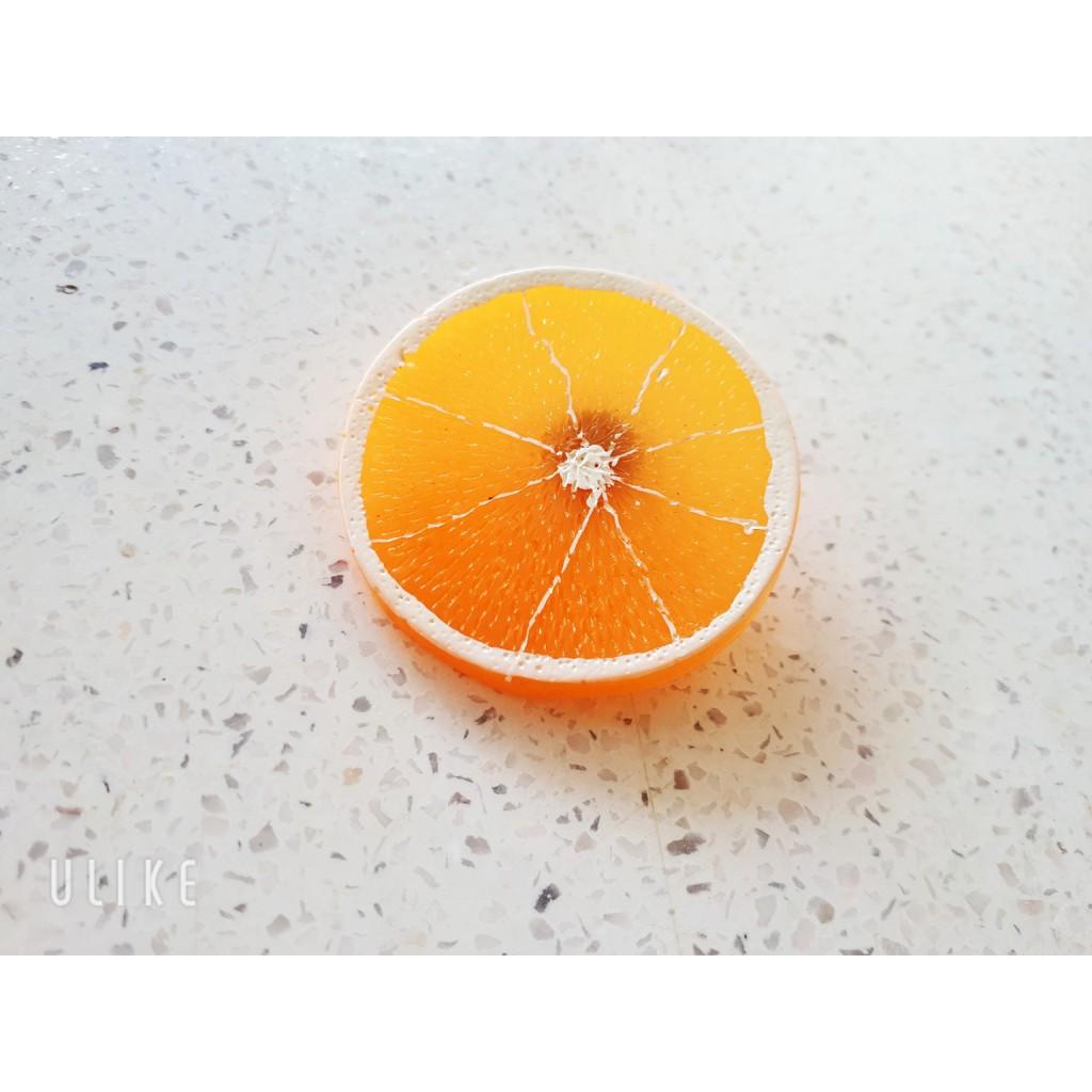 Sticker 3D đá Lát cam, chanh, kiwi, dâu lớn - Nút gắn dép cá sấu