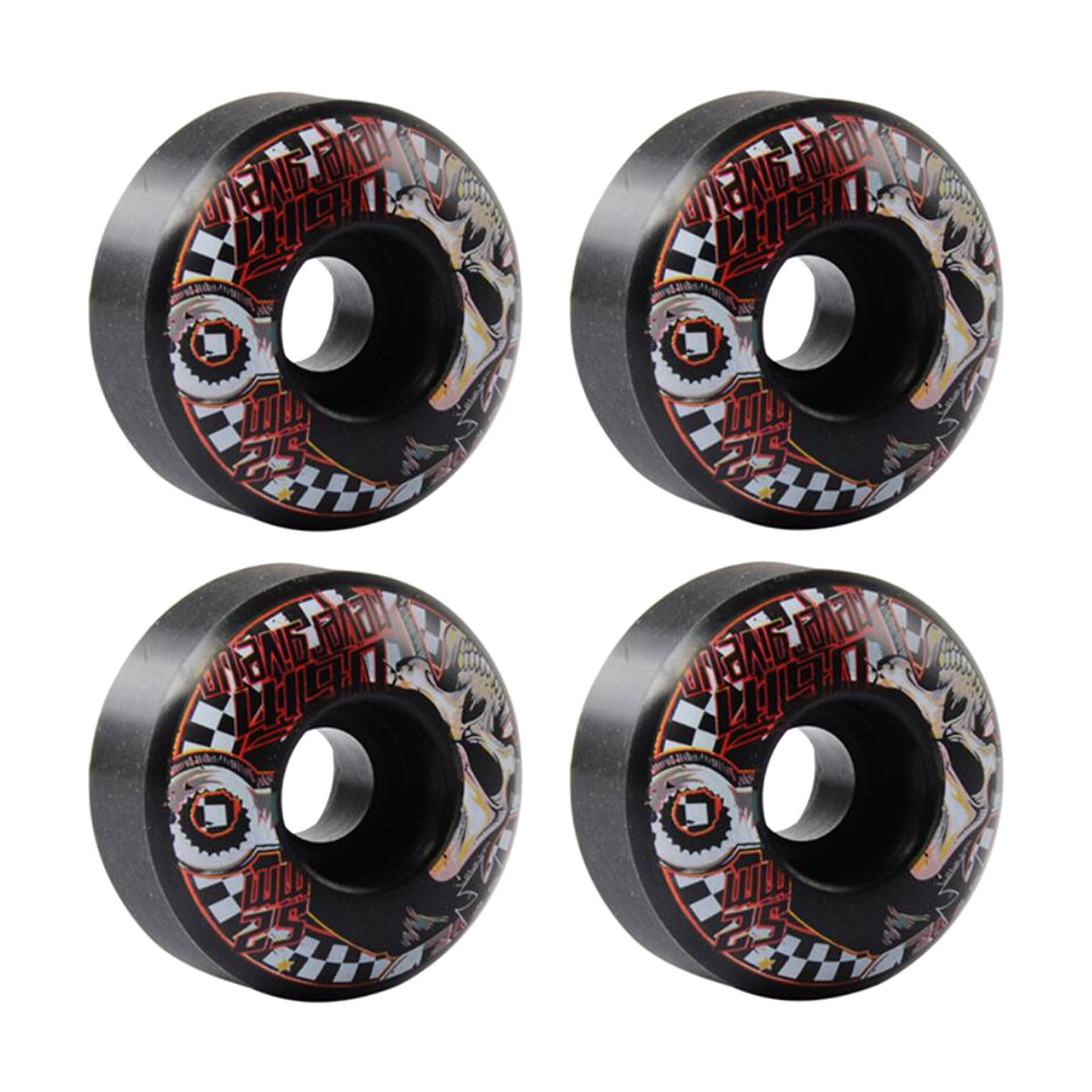 4Pack Skateboard Wheels Set 52x30mm High Strength Roller Repair Wheel Parts