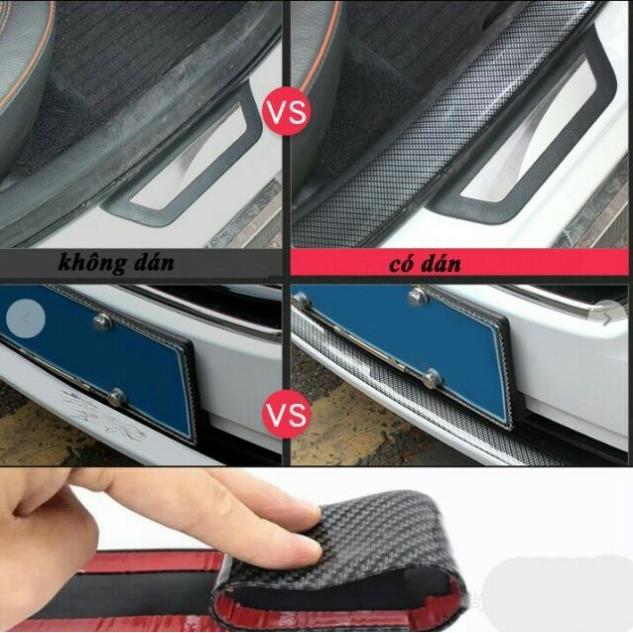 Nẹp bước chân carbon chống trây xước cho xế yêu bản rộng 3cm-5cm-7cm phù hợp xe ô tô Sub suv