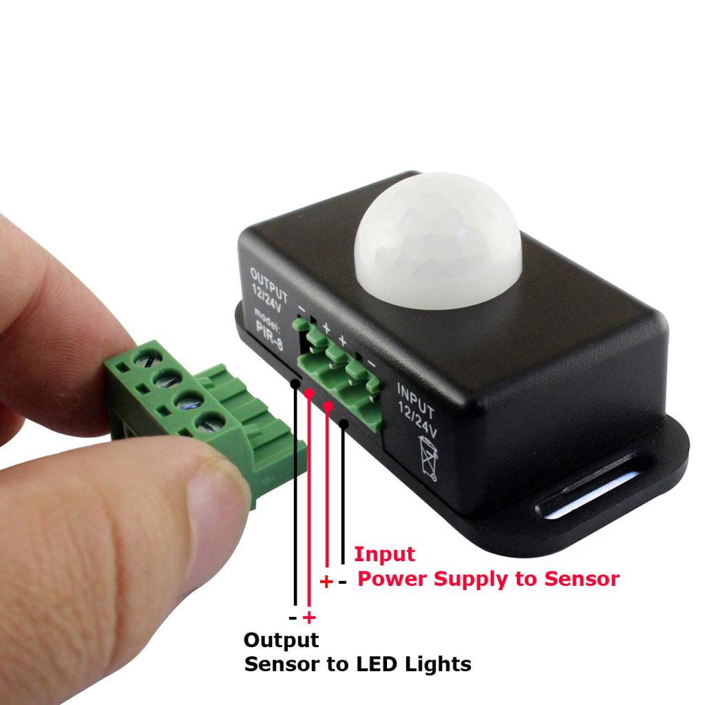 IR Infrared Body Motion Sensor Auto Light Lamp Control Switch 12V 24V 6A
