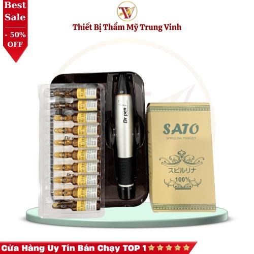 Combo Bộ Cấy Tảo Nano Gồm Máy Drpen + Tảo+ 10 VITAMIN C + 5 KIM NANO