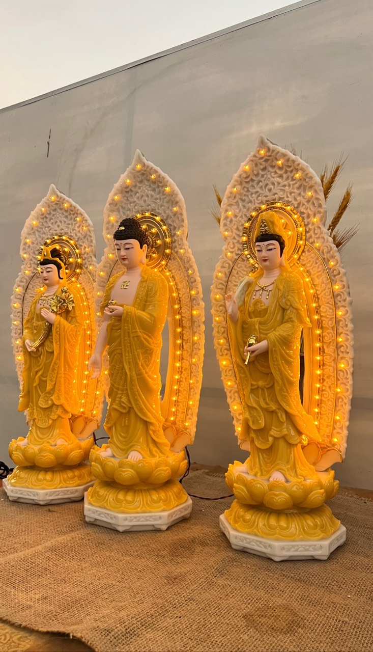 Bộ Tam thế phật 50cm _ Đá