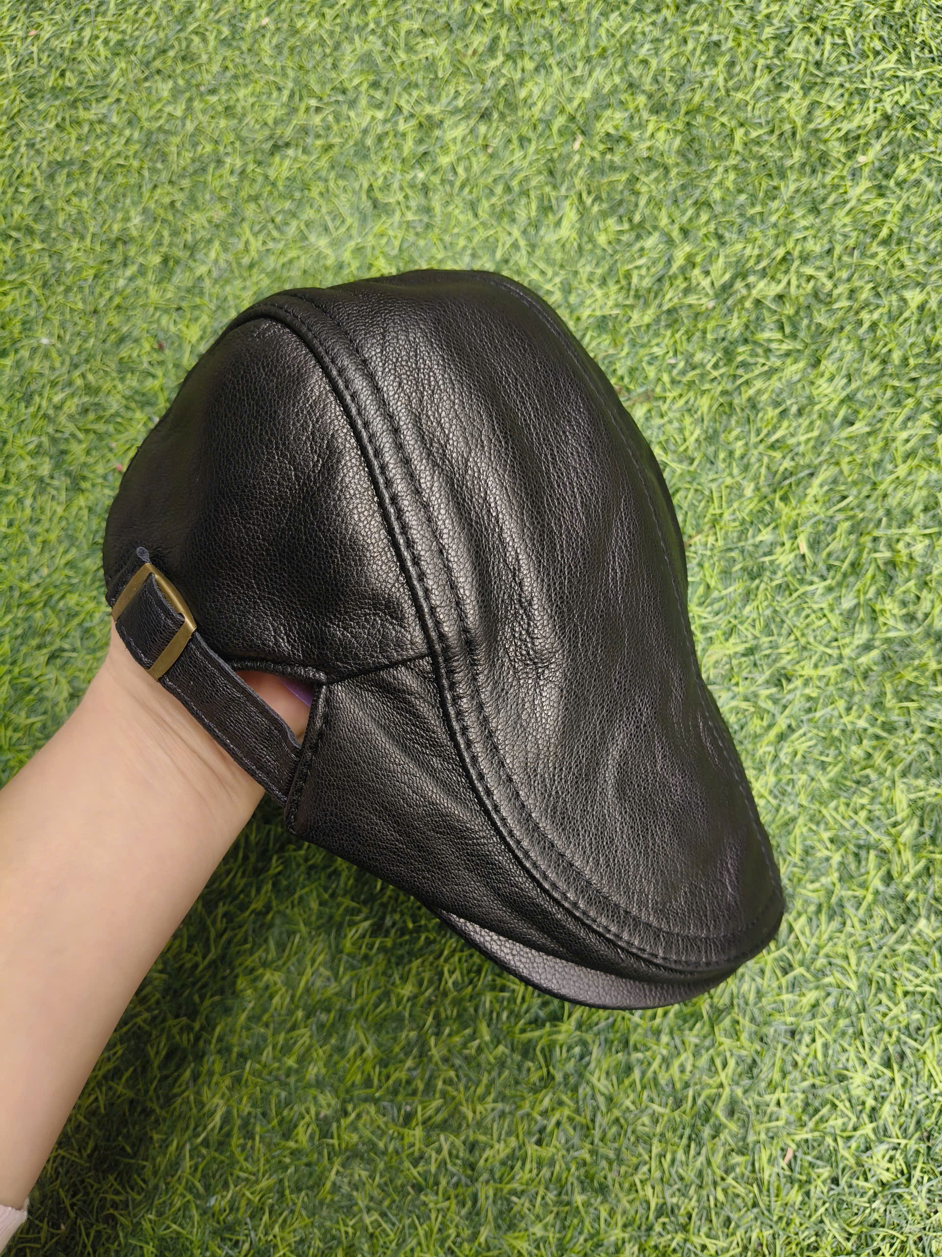 Mũ beret nam/ Nón bê rê nam da cừu thật cao cấp BHY1965 đủ size 55-60cm, dễ điều chỉnh độ rộng