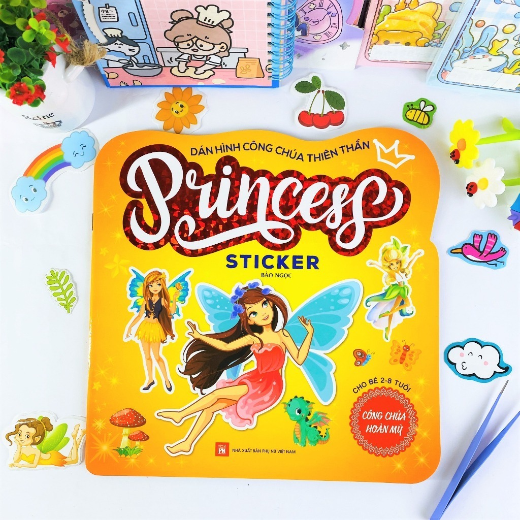 Sách - Dán hình Công Chúa Thiên Thần - Princess Sticker - Ndbooks