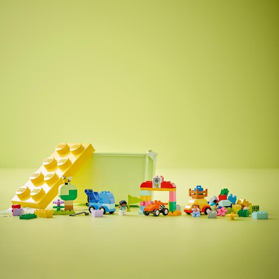 LEGO DUPLO 10439 Đồ Chơi Lắp Ráp Thùng Gạch Sáng Tạo: Xe Hơi Và Xe Tải (80 chi tiết)