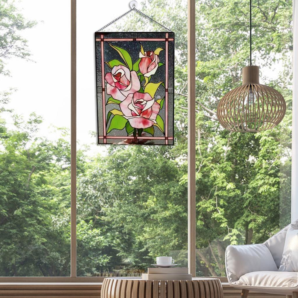 2x Stained  Rectangular Window Panel