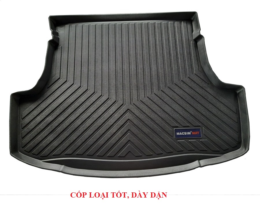 Thảm lót cốp xe ô tô TOYOTA YARIS 2013- 2017 nhãn hiệu Macsim chất liệu TPV cao cấp màu đen(285)