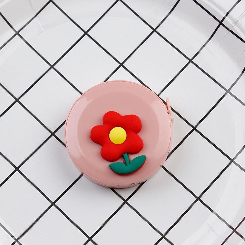 Thước dây mini hoạt hình dễ thương hộp TRÒN style Hàn Quốc - Thước đo quần áo, đo eo 1,5M có thể thu gọn tiện lợi