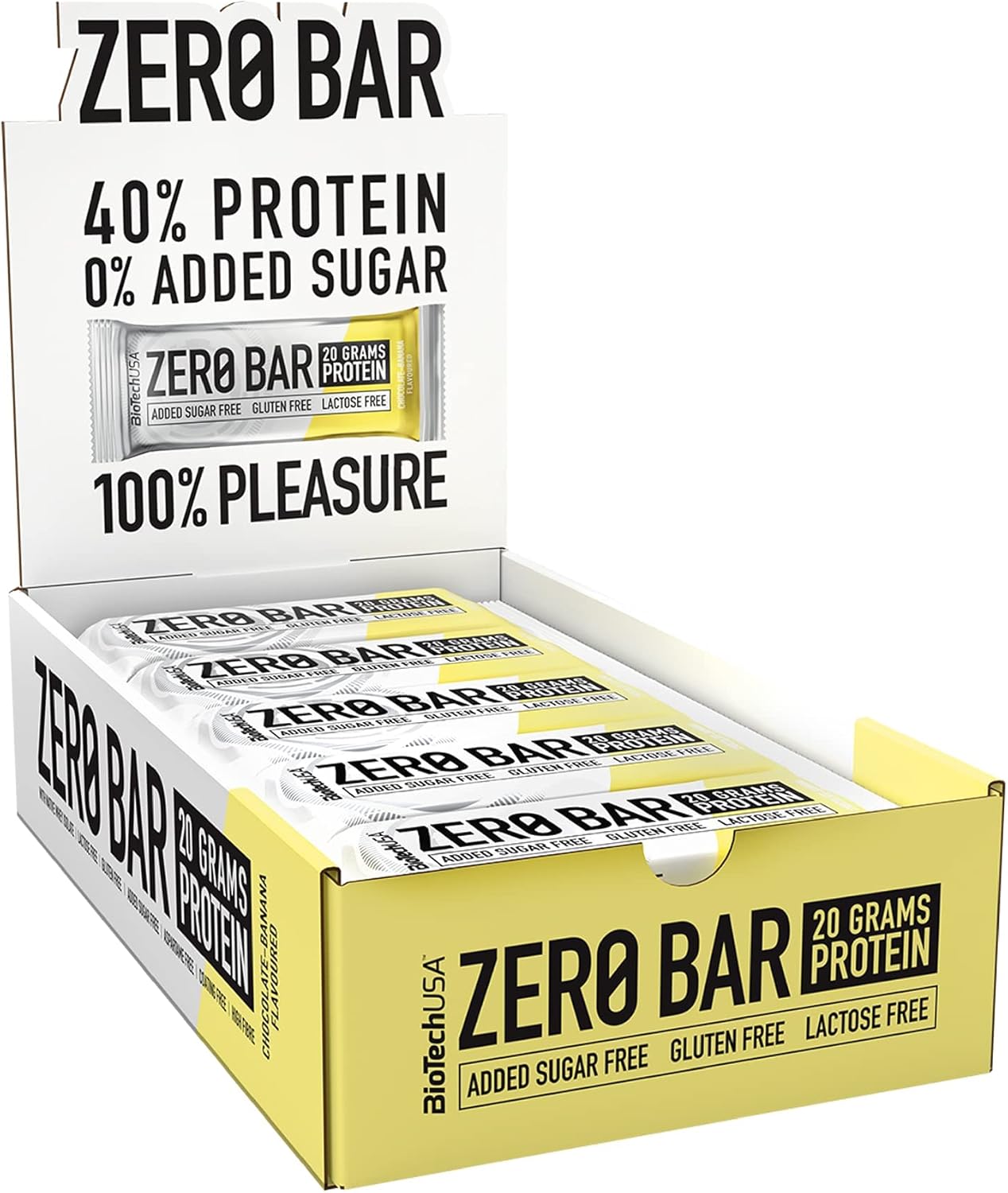 Bánh Protein Biotech USA Zero Bar (50g, 20 bánh), Bánh Bổ Sung Protein giúp Phục Hồi Phát Triển Cơ