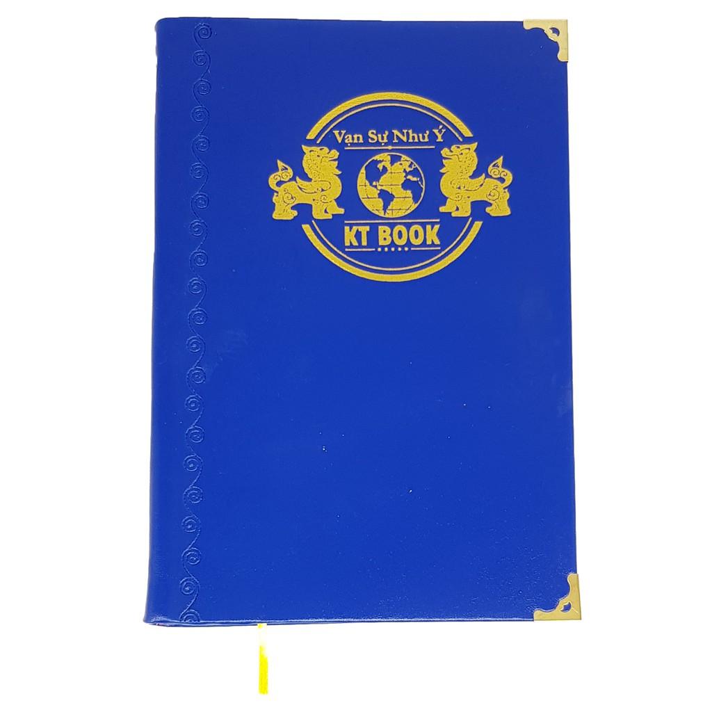 SỔ GHI CHÉP BÌA DA KTBOOK HANDBOOK CAO CẤP 250 trang size 16 x 24 cm ruột giấy in caro