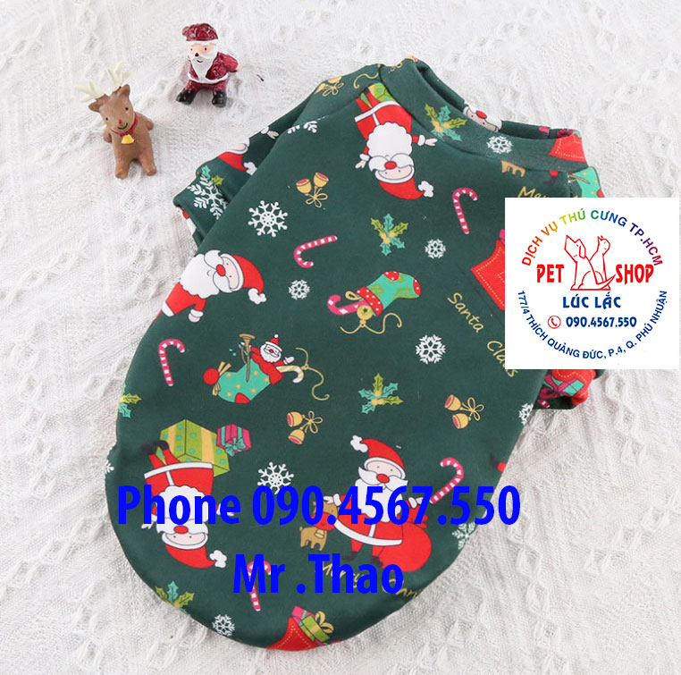 [Noel] Quần Áo Giáng Sinh Chó Mèo - Áo Quần Noel cho Thú Cưng có Size 4XL cho Thú Cưng Lớn