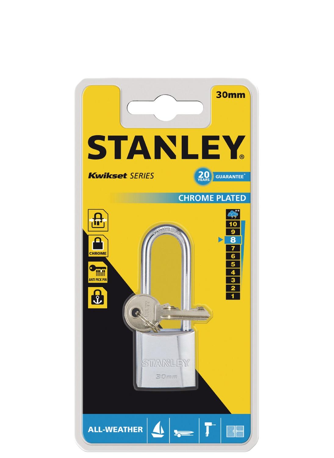 Ổ KHÓA CHROME TRẮNG STANLEY S742-015, S742-016, S742-017 -HÀNG CHÍNH HÃNG