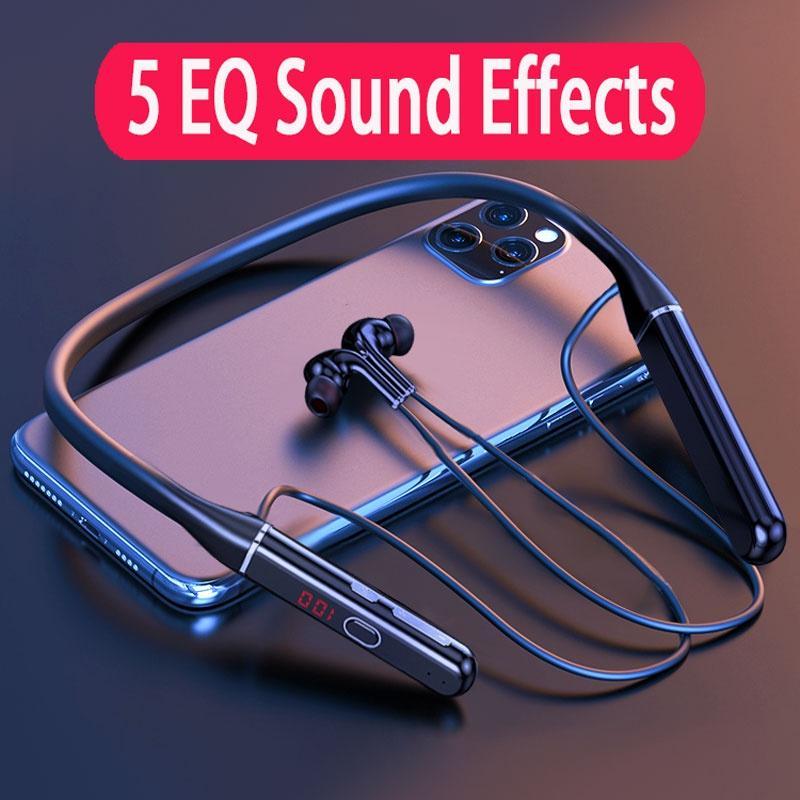 Tai Nghe đeo Cổ Tai nghe không dây âm thanh stereo 100 giờ có thẻ và micro tiện dụng