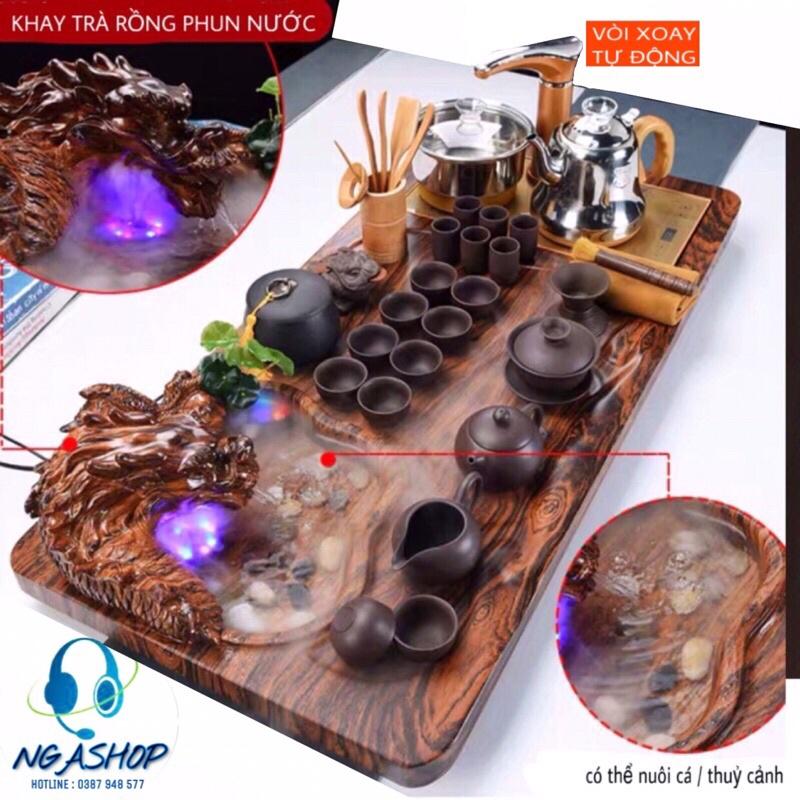 Bàn trà điện thông minh đa năng cao cấp cảm ứng tự động bơm nước Khung gỗ 92cm,bàn trà đạo rồng phong thuỷ