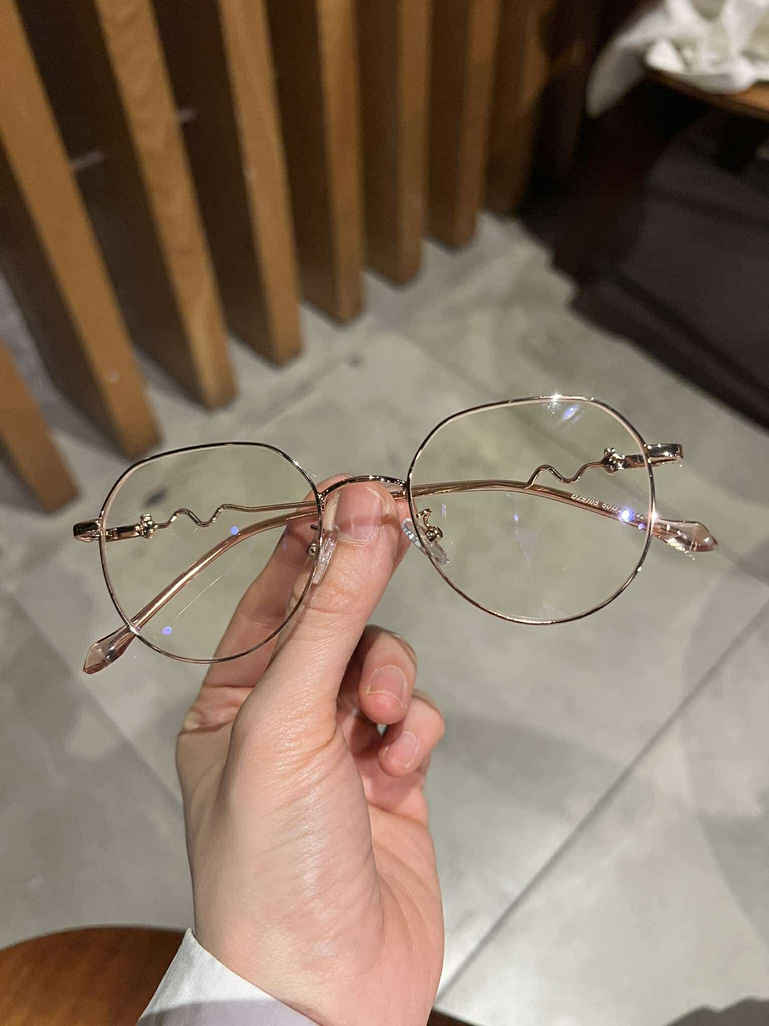Kính vintage kim loại kiểu cách thời trang Hàn Quốc