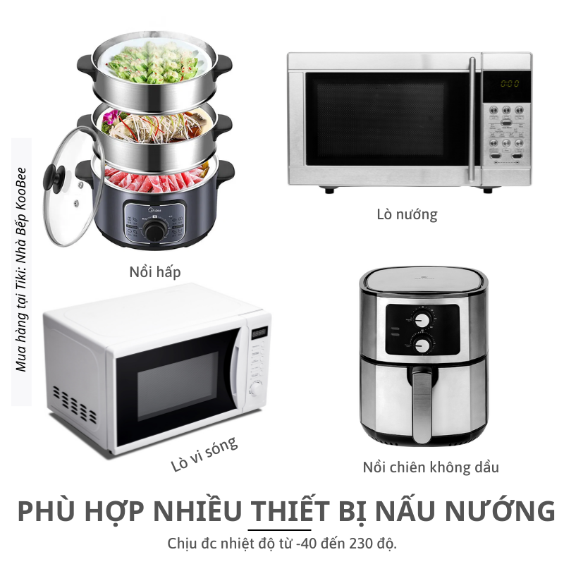 Khuôn làm bánh silicon chịu nhiệt KOOBEE có thể tái sử dụng nhiều lần - Khuôn silicon làm bánh muffin cupcake cho bé