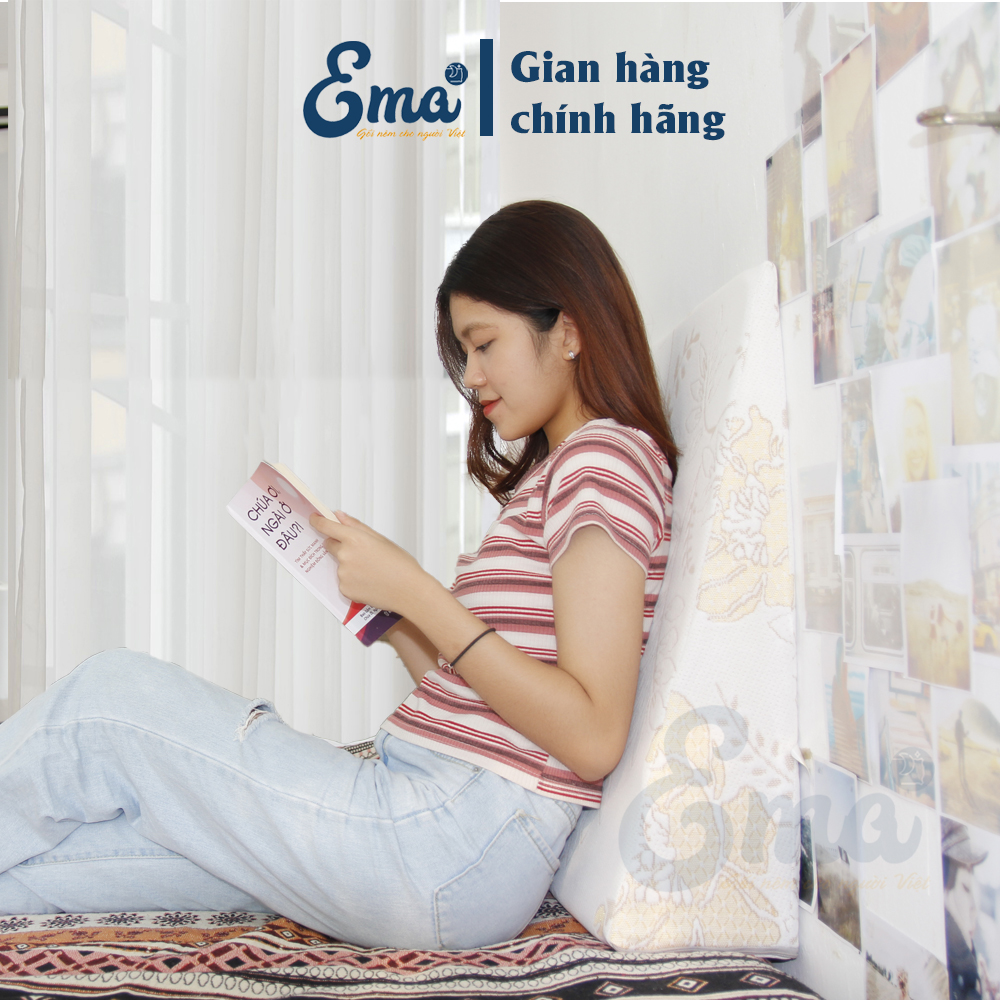 Gối chống trào ngược dạ dày thực quản người lớn Ema giúp giảm trào ngược dạ dày, viêm họng mãn tính, nuốt vướng, nghẹn cổ, khó thở khi ngủ, ngáy ngủ