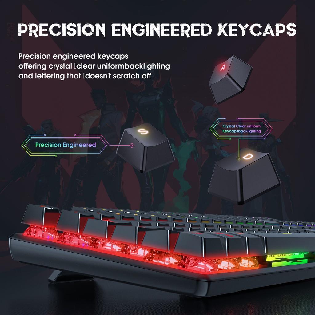 Bàn phím chơi game cơ học có dây G27 màu đen với đèn RGB