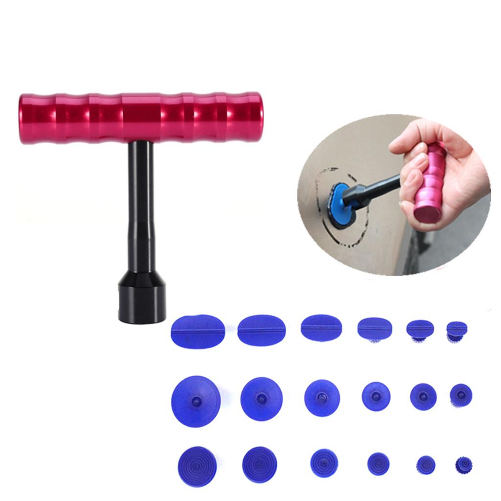 Car Body Paintless T-Bar Dent Repair Hail Puller Lifter Removal Repair Kit