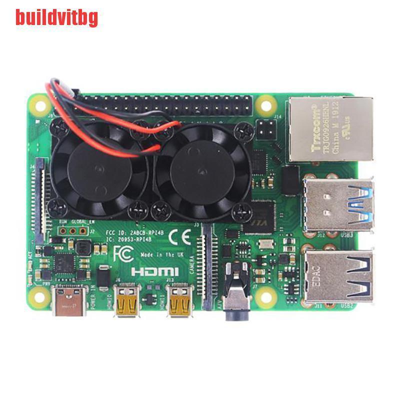 Mô Đun Quạt Tản Nhiệt Kép PCB Dành Cho Raspberry pi 4