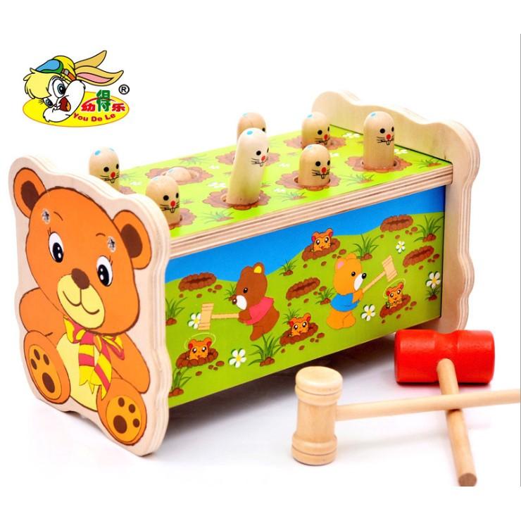 Bộ Đập Chuột 8 Lỗ 2 Búa Hình Gấu