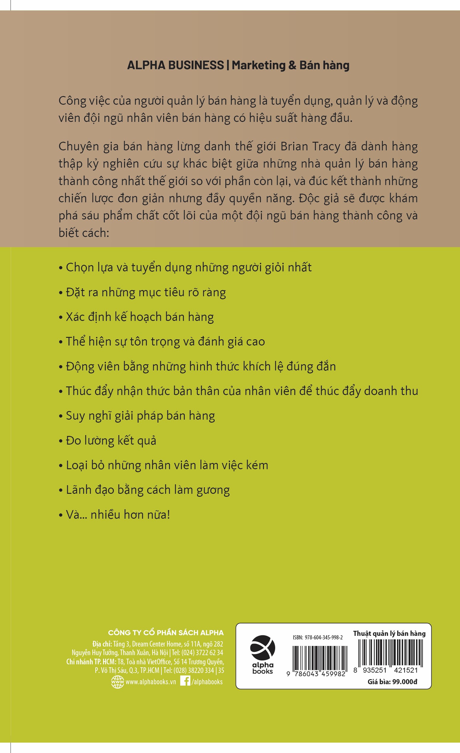 Sách Thuật Quản Lý Bán Hàng (Tái Bản)