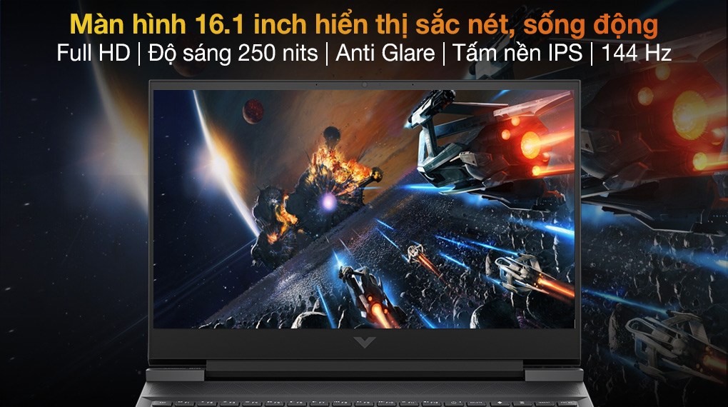 Laptop HP Victus 16-d0199TX 4R0U1PA (Core i7-11800H/ 8GB/ 512GB + 32GB/ RTX 3050/ 16.1 FHD, 144Hz/ Win10) - Hàng Chính Hãng