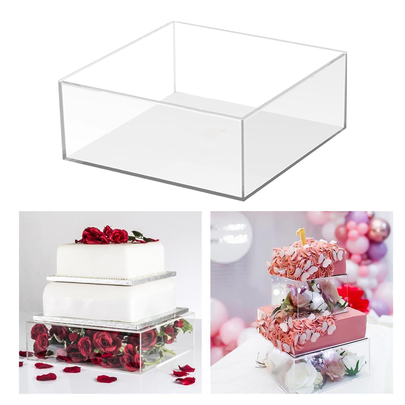 Flip Over Clear Acrylic Cake Boxes Bakery Display Case Bread Display Box  With Wood Wholesale & Bulk, Custom | AMET