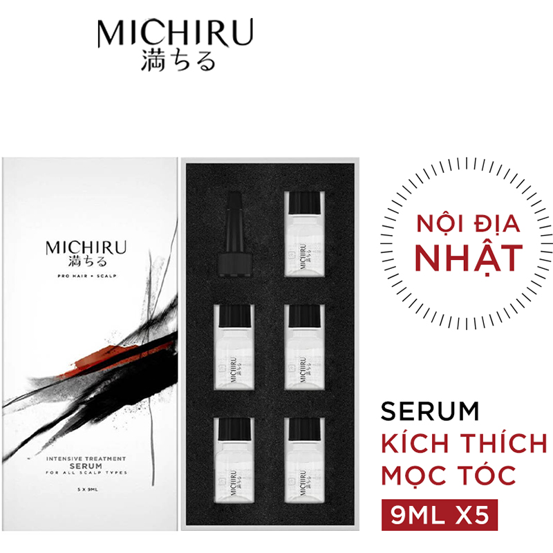 Tinh Chất Serum Michiru Giúp Mọc 2,721 Sợi Tóc Sau 1 Tháng Với Hoạt Chất Dynazinc 45ml