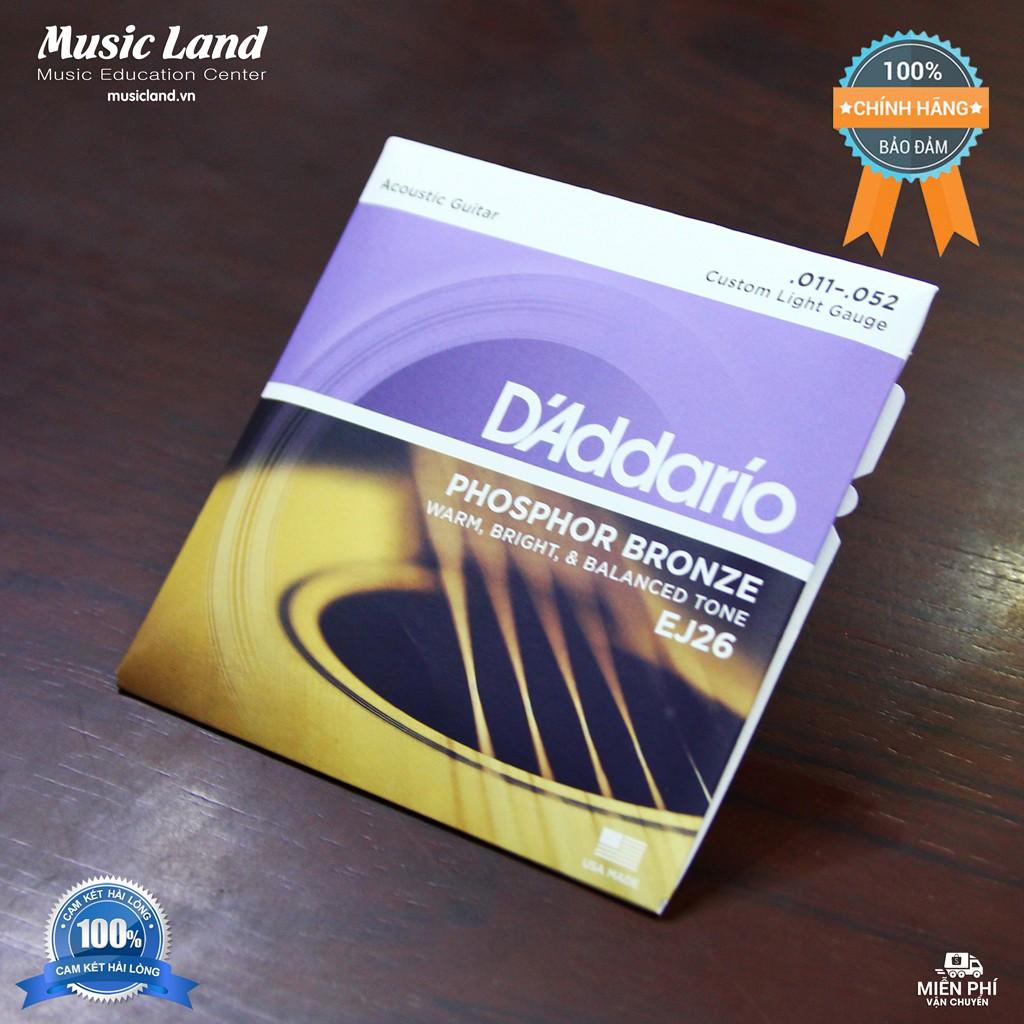 Dây Đàn Guitar Acoustic D'addario EJ26 - Hàng Chính Hãng