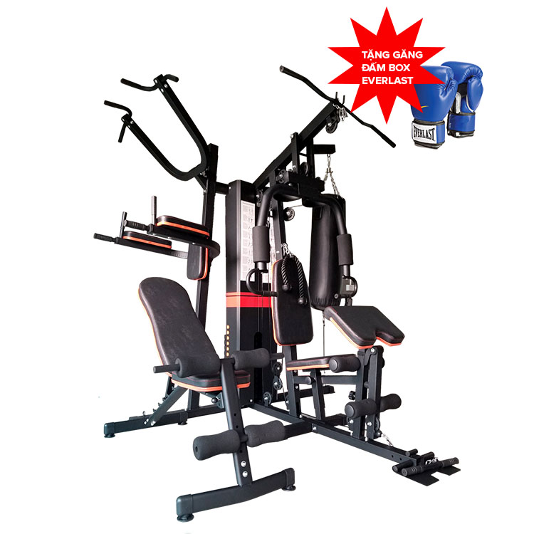 [TẶNG GĂNG TAY] Giàn tạ đa năng JL-808  Máy tập GYM gia đình 30+ bài tập | Có xà đơn - xà kép - bao đấm - Ghế đẩy tạ