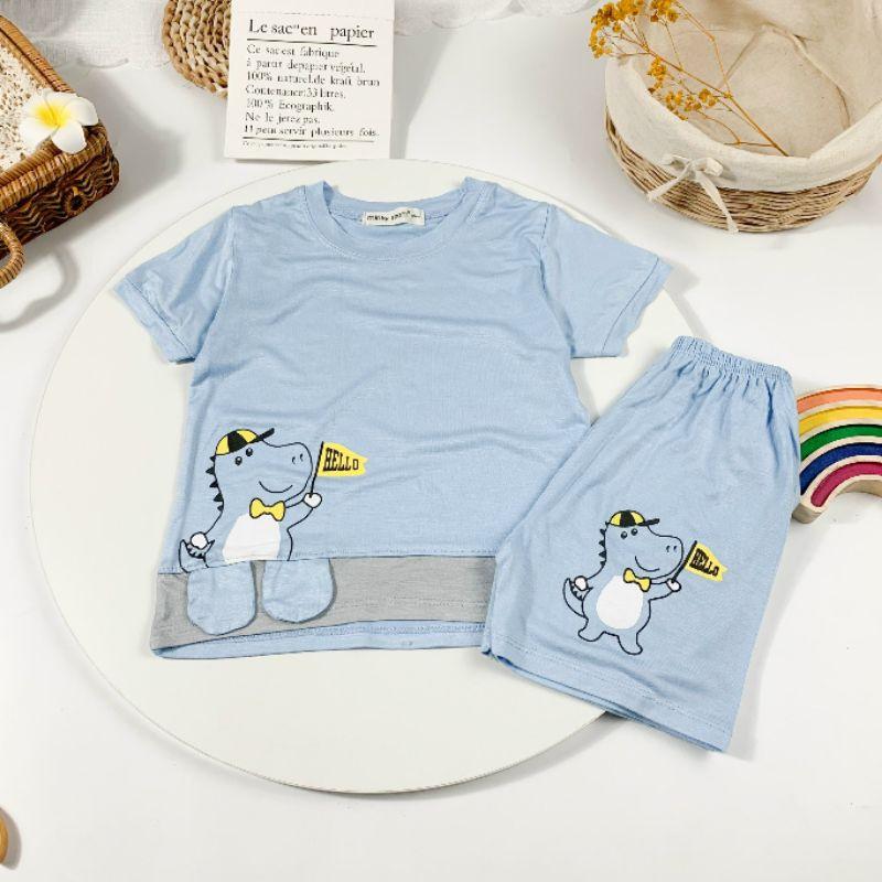 Bộ cộc thun lạnh minky mom cho bé trai, bé gái