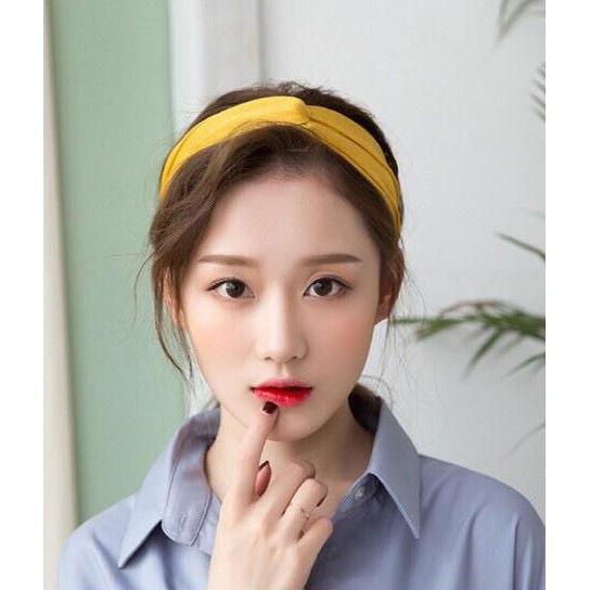 Băng đô turban giữ tóc bản to chất liệu cao cấp cho bạn gái