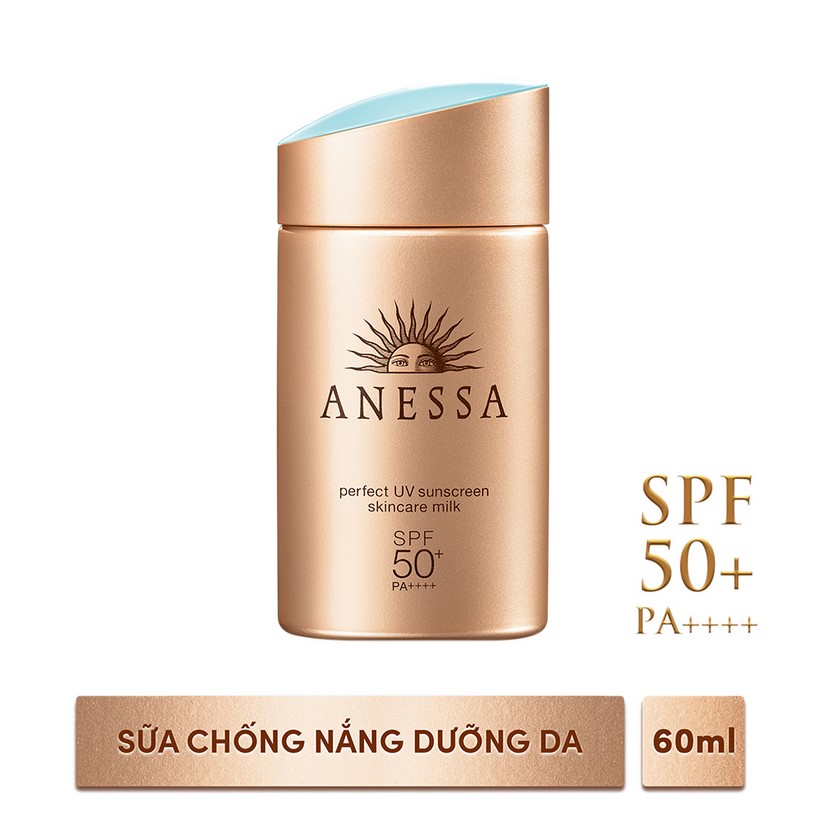 Bộ Đôi Kem chống nắng kiềm dầu khô thoáng hoàn hảo siêu tiết kiệm Anessa Gold Milk 60ml + Gold Milk 20ml