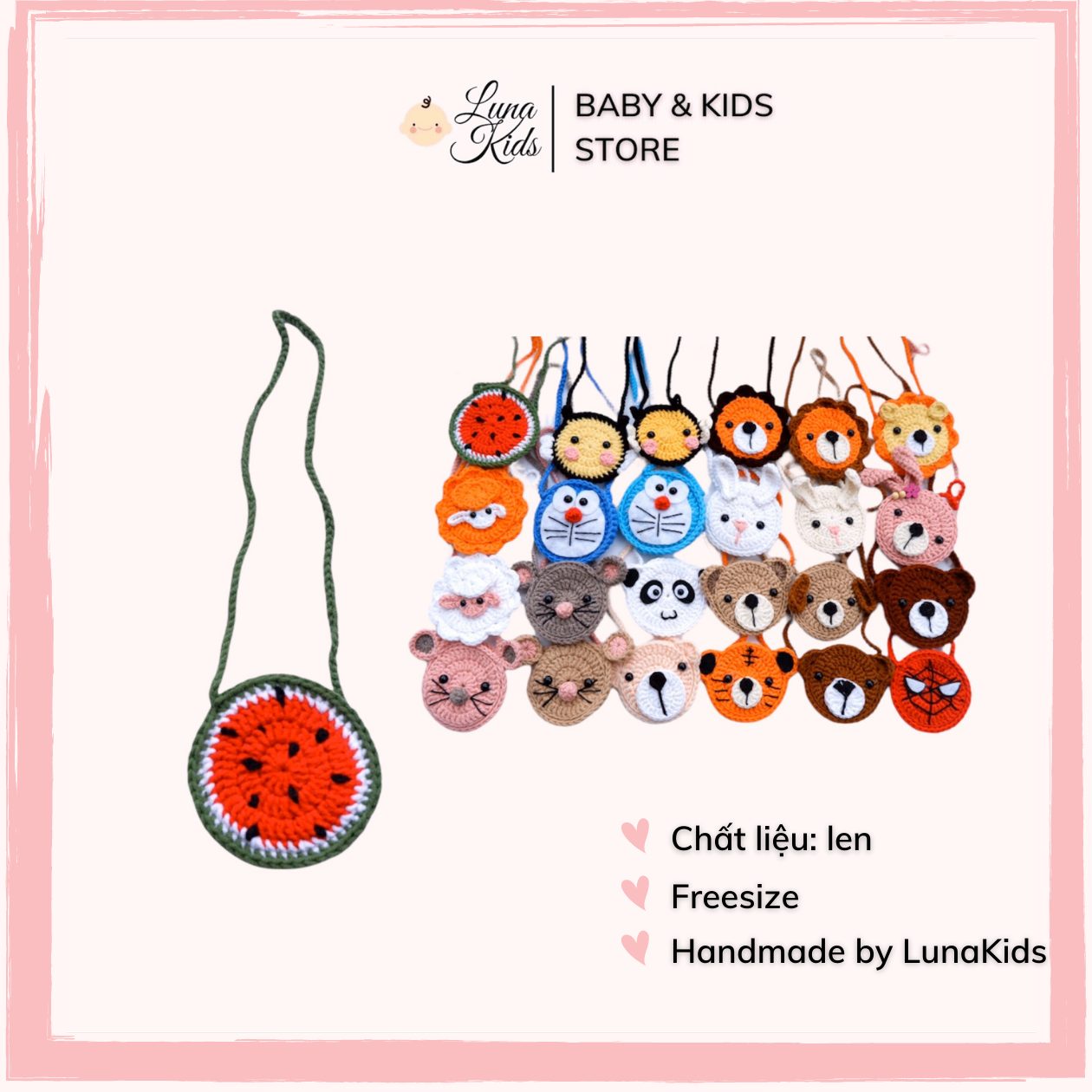 Túi đựng tỏi handmade cho bé trai bé gái trẻ sơ sinh - LunaKids [Ảnh thật