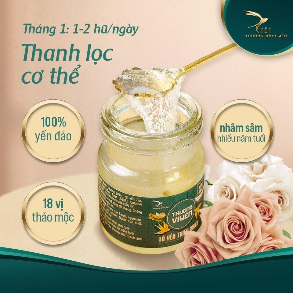 Tổ Yến Chưng Sẵn CICI THƯỢNG ĐỈNH YẾN Thượng Vy Yến Đông Trùng Hạ Thảo, Nhân Sâm Tăng Cường Miễn Dịch Hộp 1 Hũ x 70ml