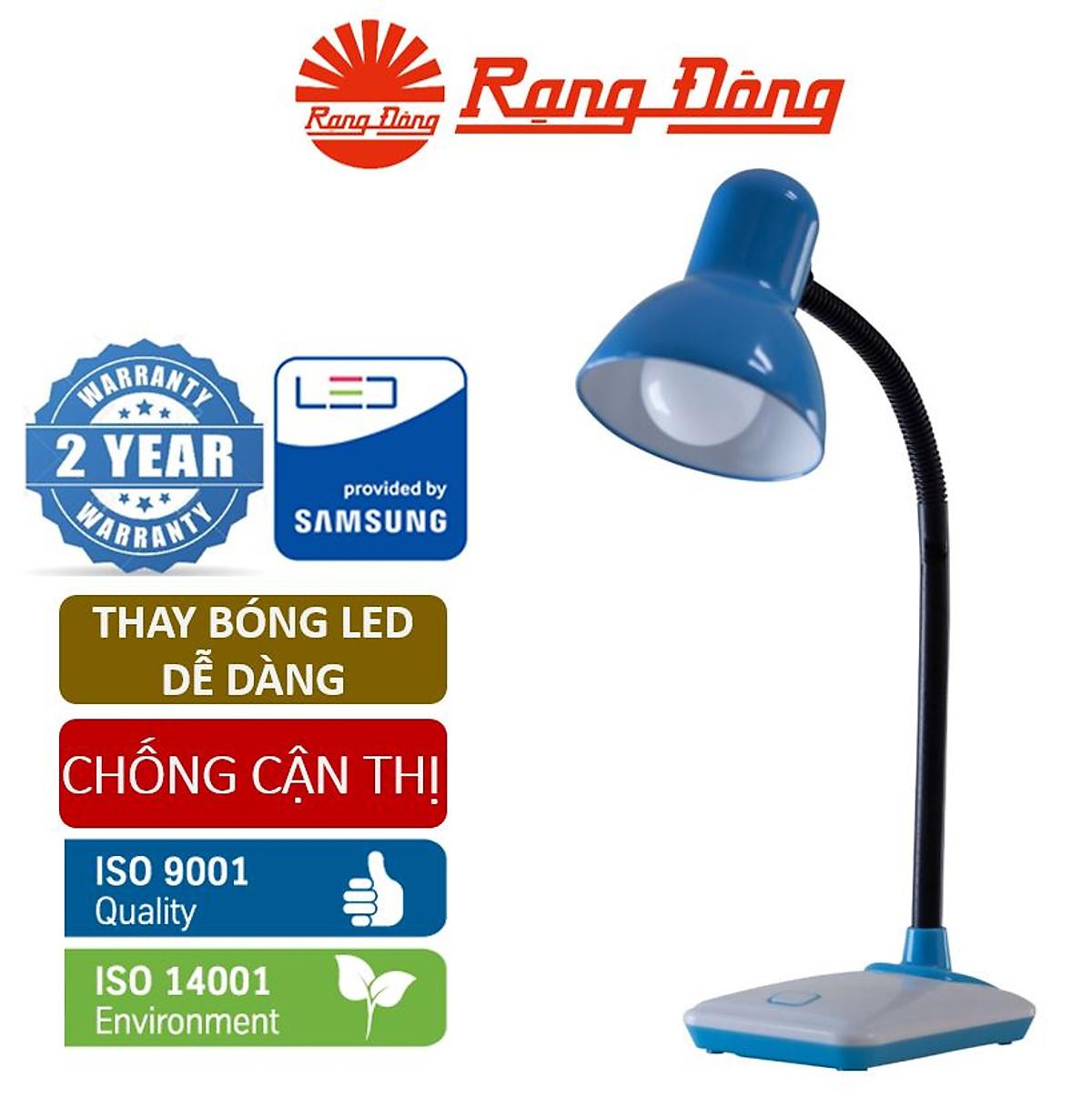 Đèn bàn (đèn học chống cận) LED 5W Rạng Đông - màu Xanh (RD-RL-26.LED)