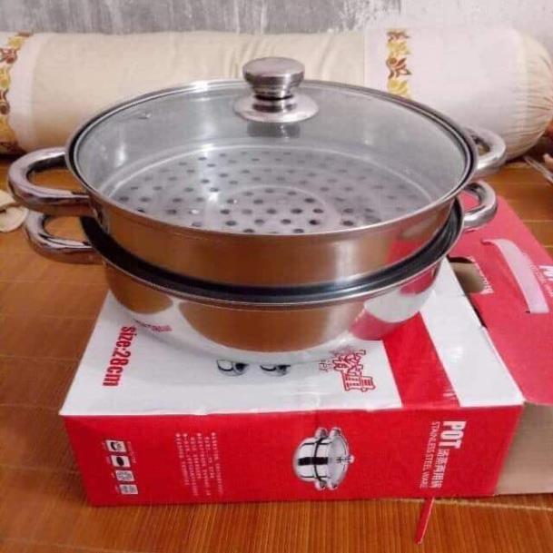 Nồi hấp Inox 2 tầng Pot 28cm