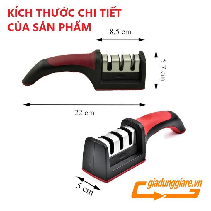 ( Bán sỉ ) Dụng cụ mài dao kéo 3 khe (3 cấp độ) tay cầm tiện lợi mài dao sắc bén nhanh và hiệu quả