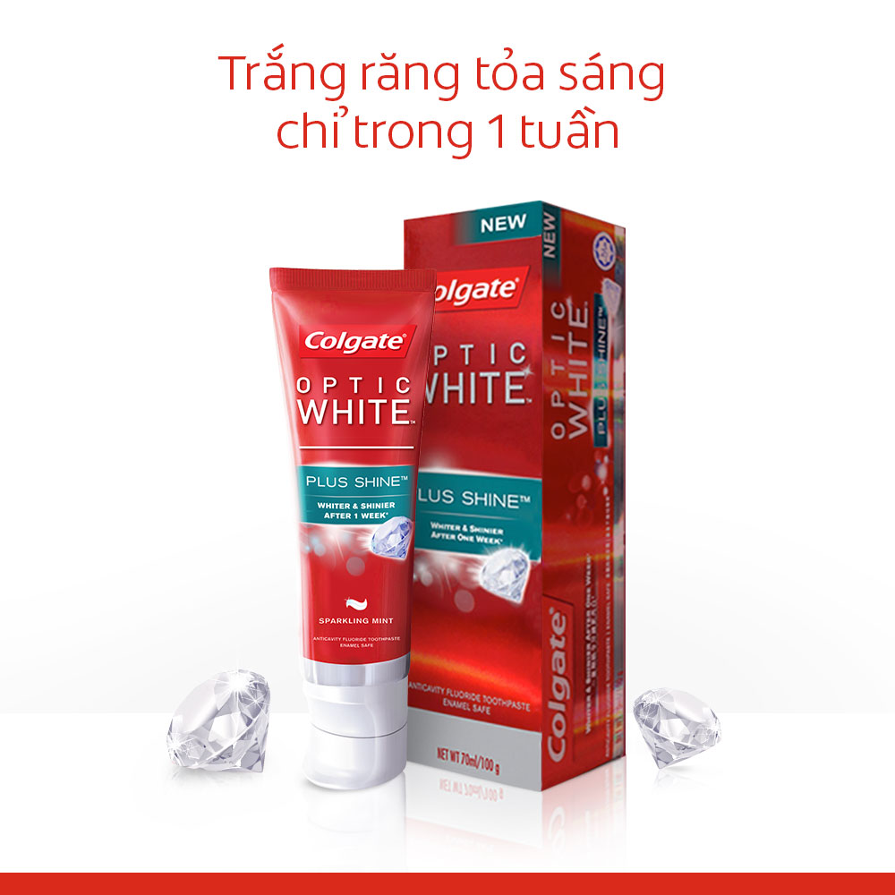 Bộ 4 Kem đánh răng Colgate làm trắng răng &amp; sáng răng 100g kèm bộ 4 kem nhỏ 46g