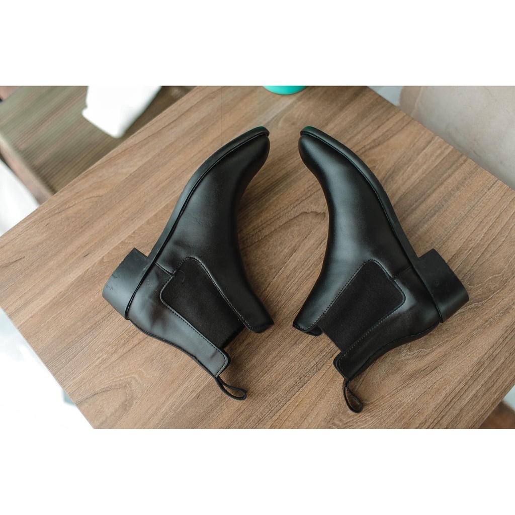 Chelsea Boots Nam Da Mờ Đế 4cm