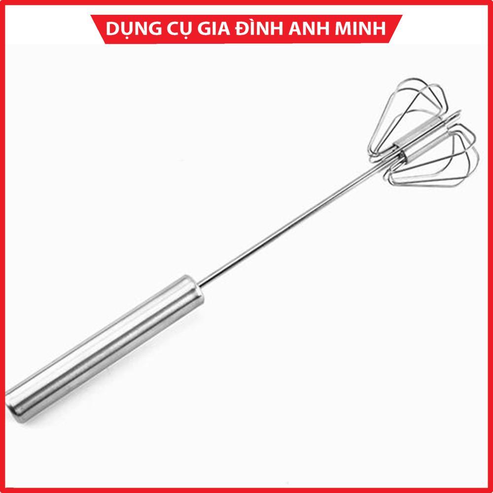 Máy đánh trứng cơ ấn tạo lực lò xo tự xoay đánh trứng, trộn bột inox bền đẹp