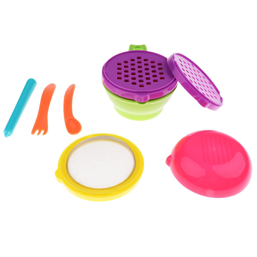 Manual Baby Infant Food Fruit Vegetable Grinder Bowl Mill Blender Masher Home