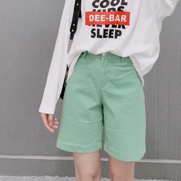 Quần Short Nữ Chất Kaki Thun co giãn nhiều màu form rộng dễ mặc basic unisex Ulzzang (KKCG