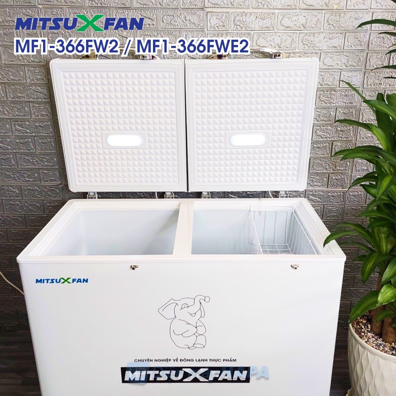 Tủ Đông KHÔNG BÁM TUYẾT Cao Cấp MITSUXFAN MF1-366WWEI-AD Inverter 300 Lít, 2-TRONG-1, Tủ Cấp Đông Tiêu Chuẩn Châu Âu - Hàng Chính Hãng