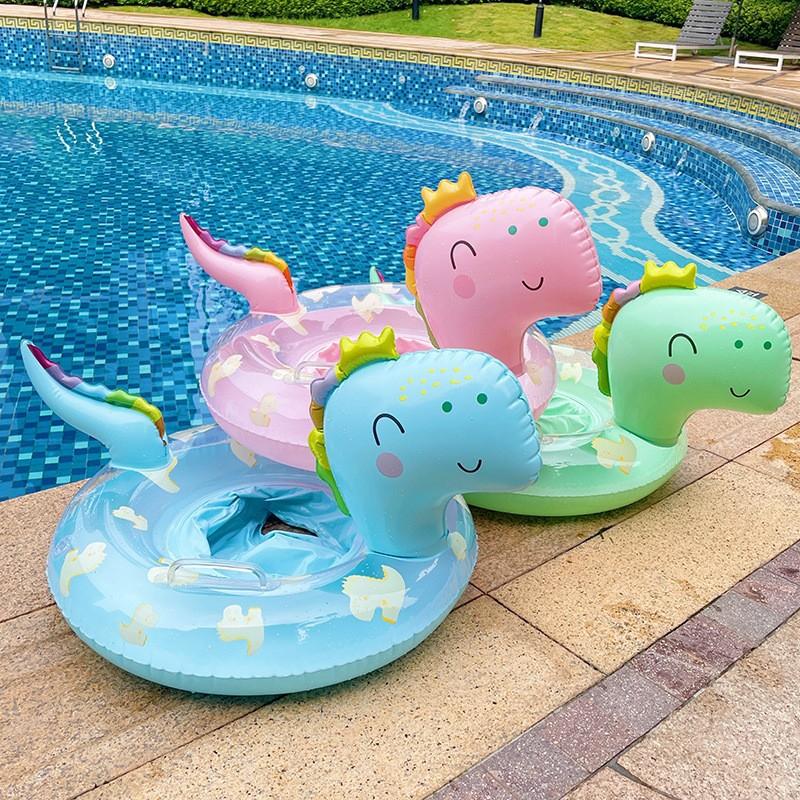 Phao Bơi Chống Lật Cho Bé 1-5 Tuổi Mẫu Khủng Long - Hồng
