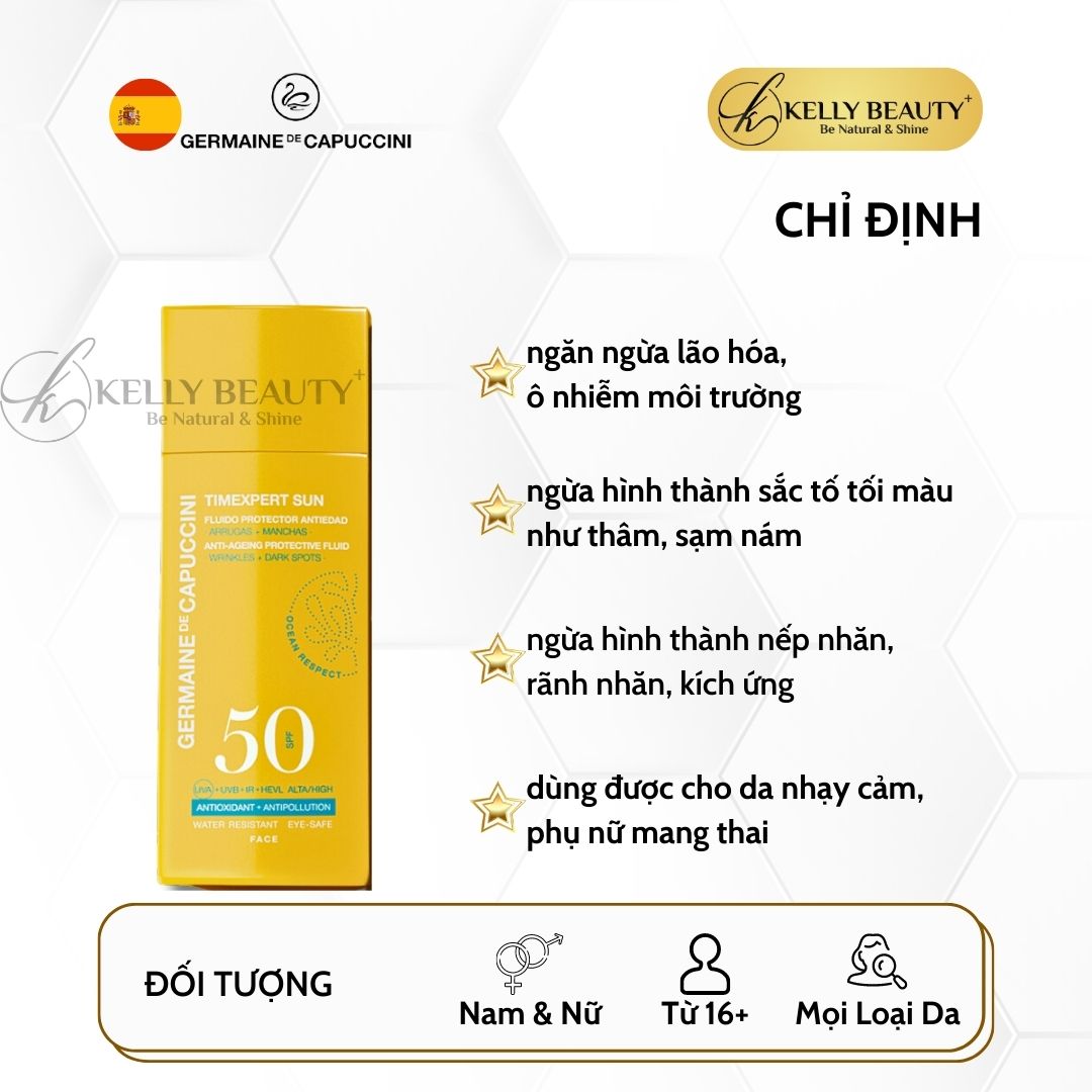 Nhũ Tương Chống Nắng Sinh Học Germaine Timexpert Sun Anti-Ageing Protective Fluid SPF 50 - Kelly Beauty