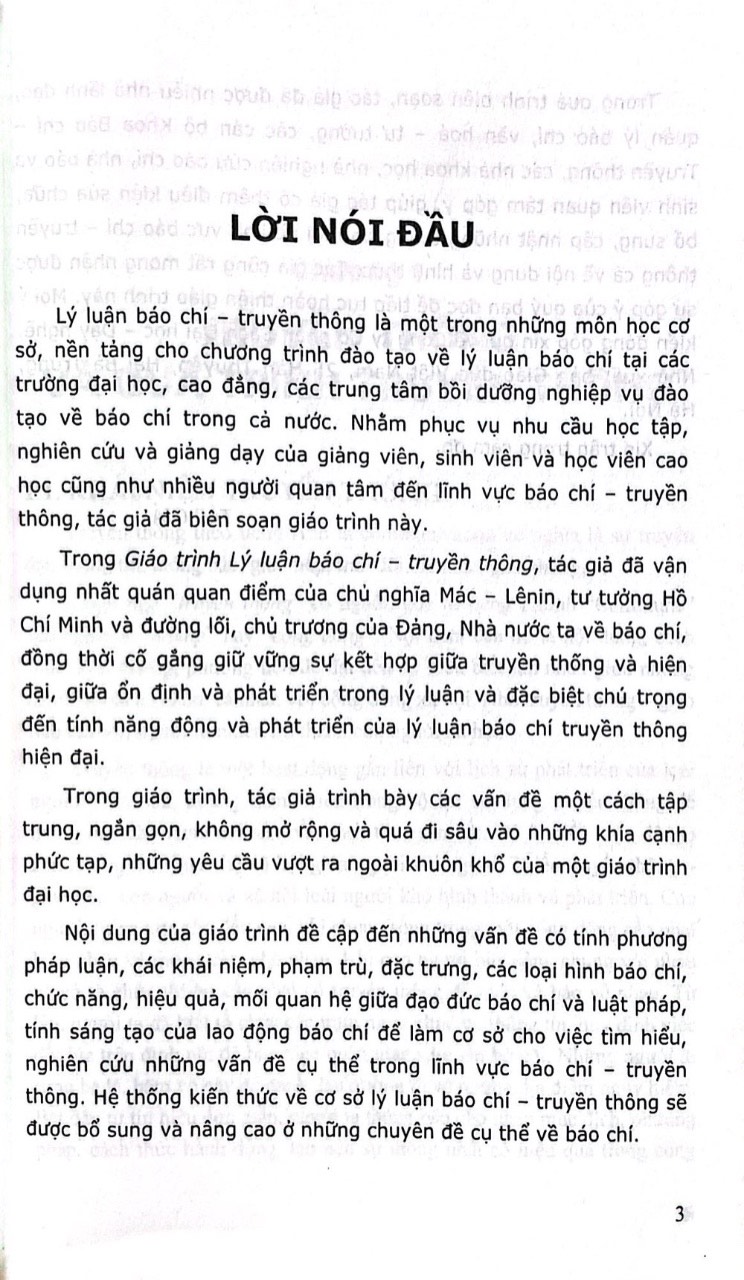 Giáo Trình Lý Luận Báo Chí Truyền Thống