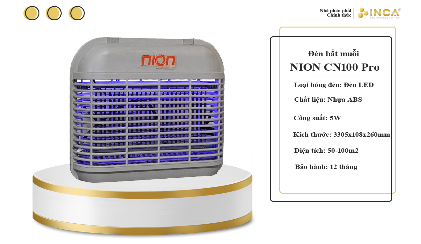 Đèn bắt muỗi NION CN100 Pro - Hàng chính hãng